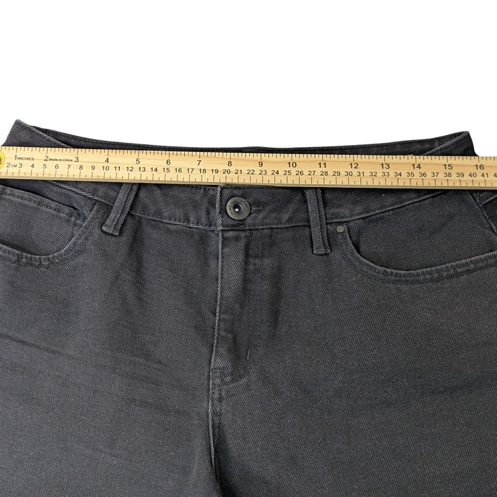 Natural Reflections Denim Shorts 8 Black Raw Hem Vintage Stretch - Picture 7 of 12